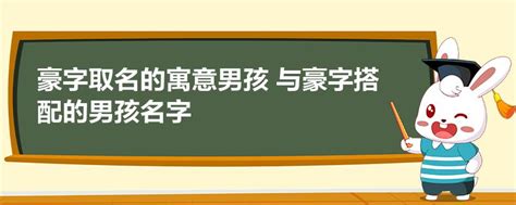 带豪的男孩名字_取名带豪字男孩的名字,第3张