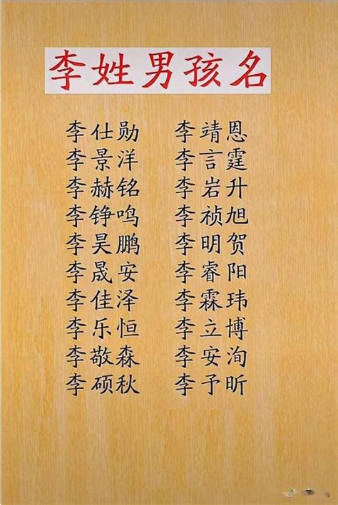 牛年姓李的男孩名字_李姓好听到爆炸的名字,第3张