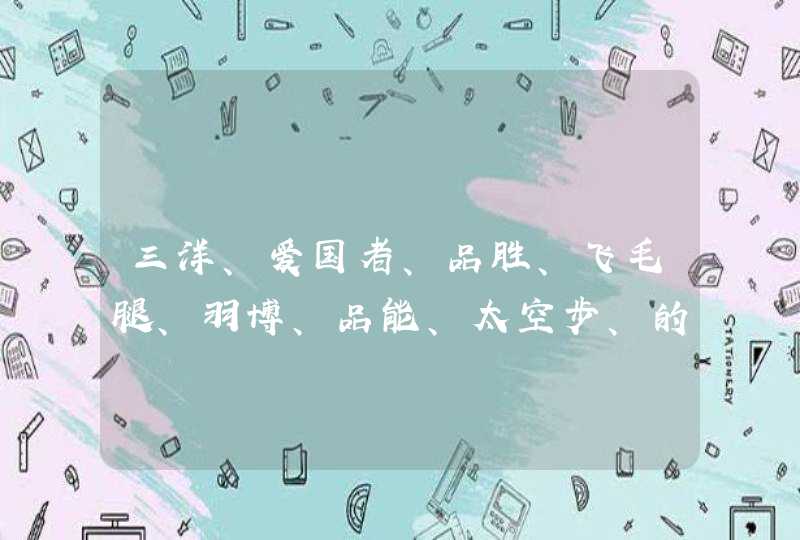 三洋、爱国者、品胜、飞毛腿、羽博、品能、太空步、的英文单词分别怎么写？,第1张