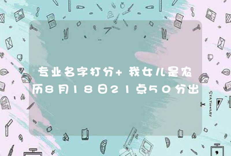 专业名字打分 我女儿是农历8月18日21点50分出生的，现起名为徐楚涵，求三才配对和八字得分。,第1张