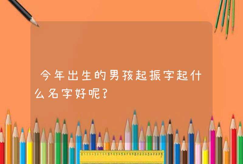 今年出生的男孩起振字起什么名字好呢?,第1张