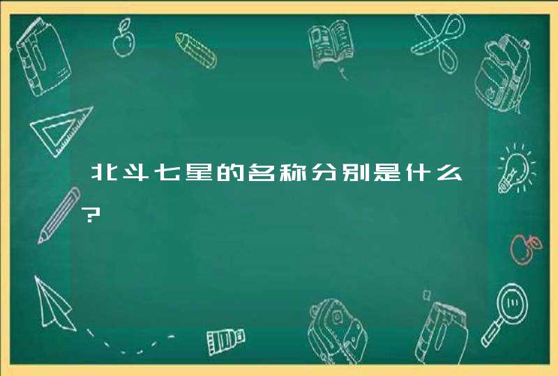 北斗七星的名称分别是什么？,第1张