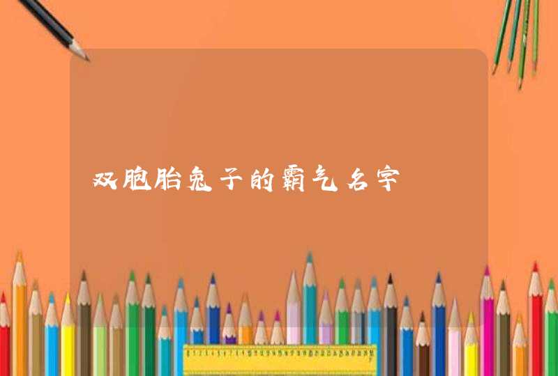 双胞胎兔子的霸气名字,第1张