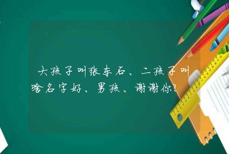 大孩子叫张东石、二孩子叫啥名字好、男孩、谢谢你？,第1张