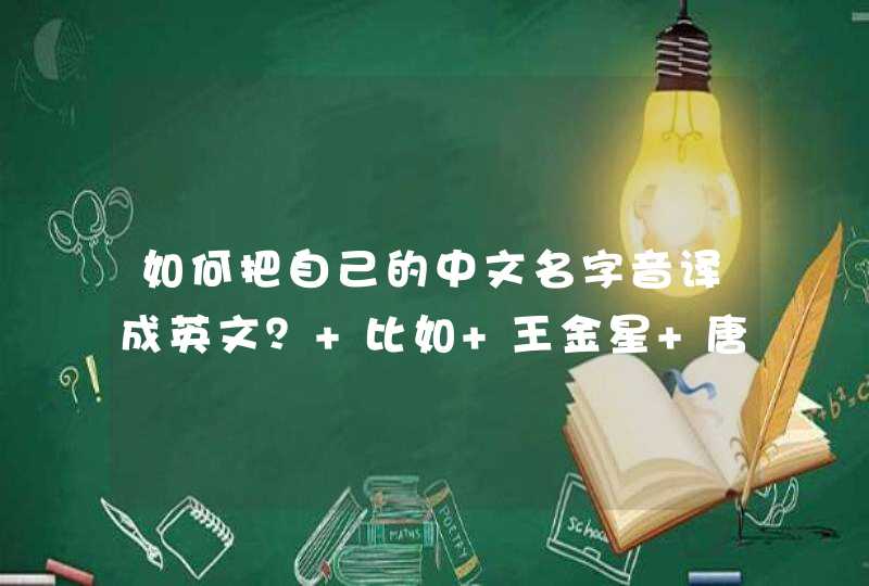 如何把自己的中文名字音译成英文？ 比如 王金星 唐俊,第1张