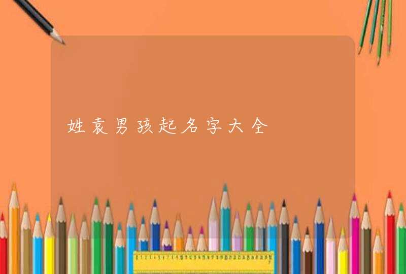 姓袁男孩起名字大全,第1张