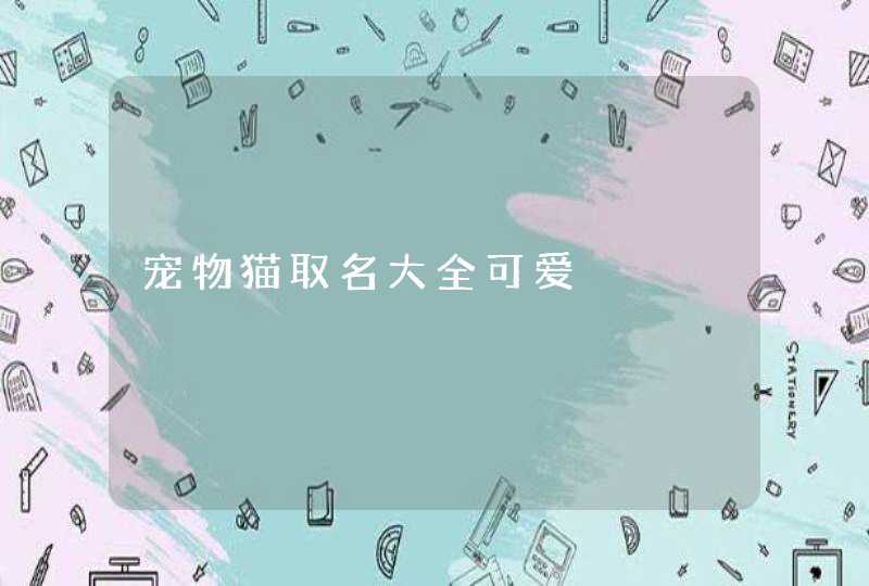 宠物猫取名大全可爱,第1张