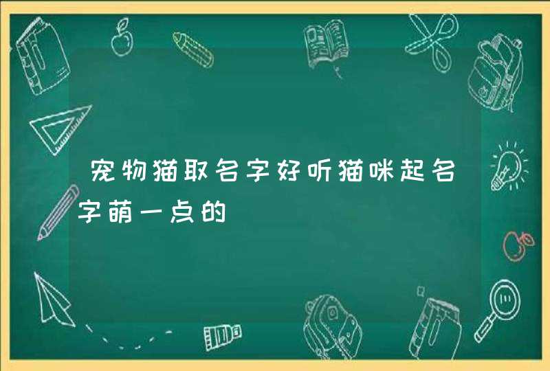 宠物猫取名字好听猫咪起名字萌一点的,第1张