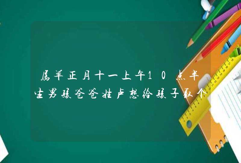 属羊正月十一上午10点半生男孩爸爸姓卢想给孩子取个好名字看看缺什么,第1张