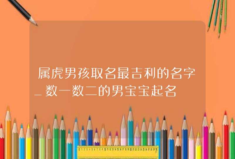 属虎男孩取名最吉利的名字_数一数二的男宝宝起名,第1张