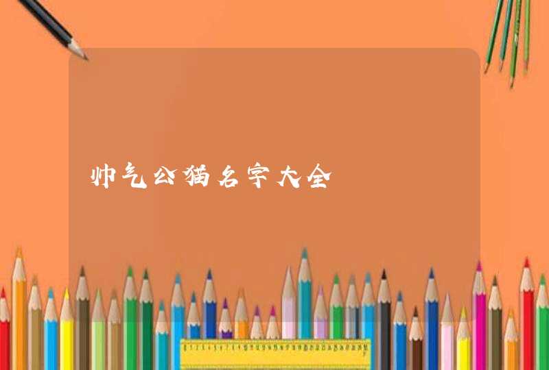 帅气公猫名字大全,第1张