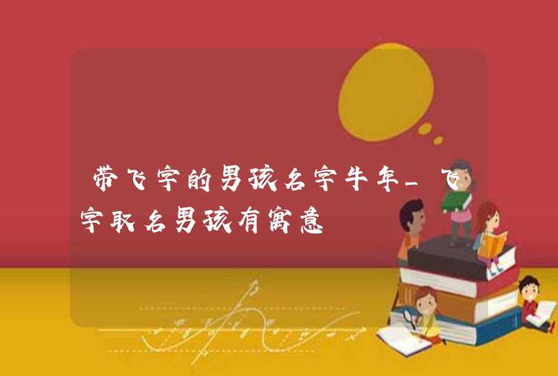 带飞字的男孩名字牛年_飞字取名男孩有寓意,第1张