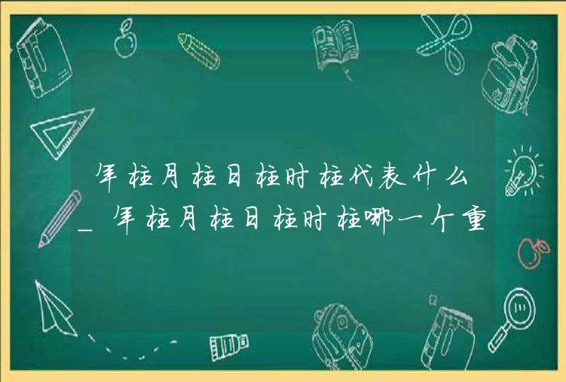 年柱月柱日柱时柱代表什么_年柱月柱日柱时柱哪一个重要,第1张