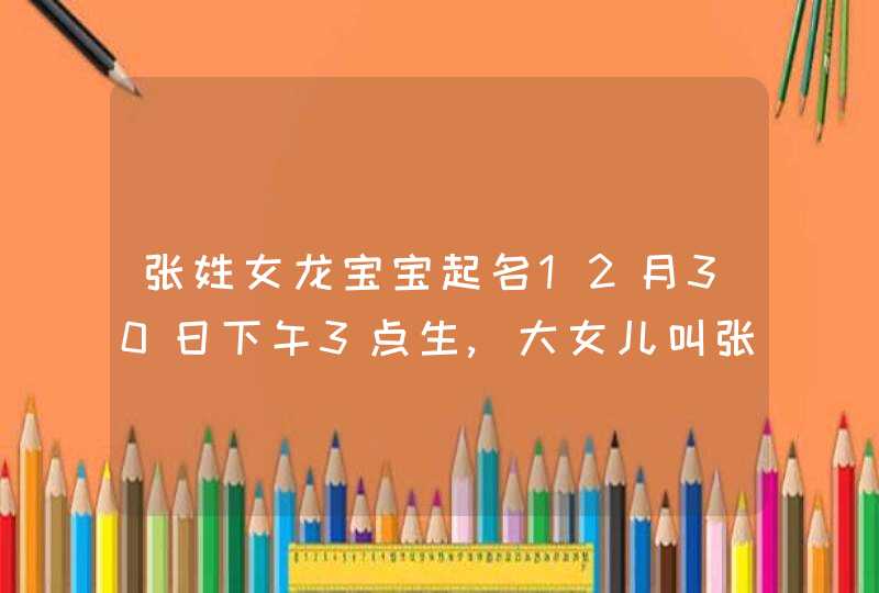 张姓女龙宝宝起名12月30日下午3点生,大女儿叫张紫涵,第1张