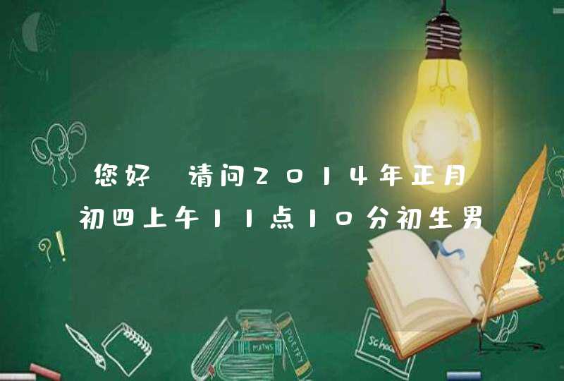 您好！请问2014年正月初四上午11点10分初生男孩起什么名字！,第1张