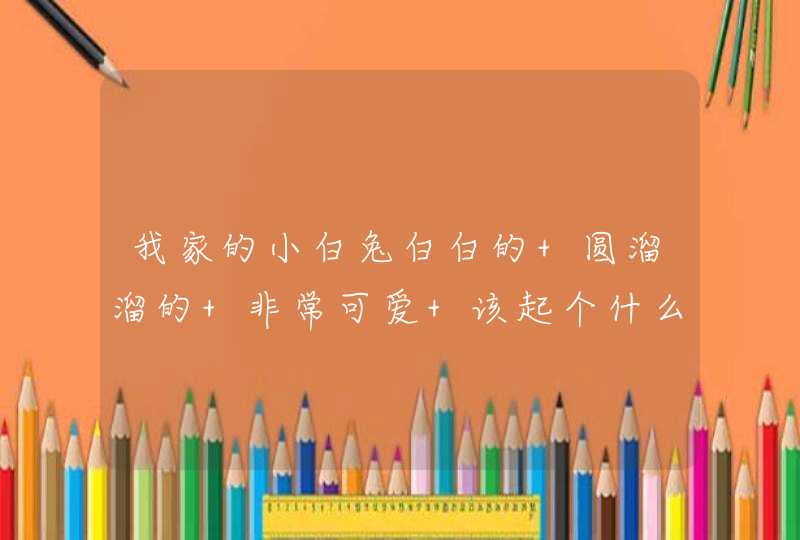 我家的小白兔白白的 圆溜溜的 非常可爱 该起个什么名字,第1张