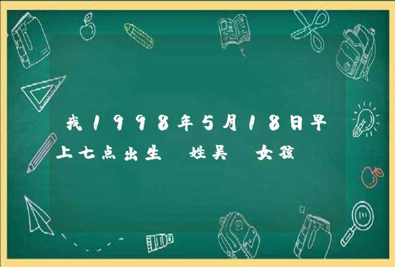 我1998年5月18日早上七点出生,姓吴,女孩,请问取什么名字好,第1张