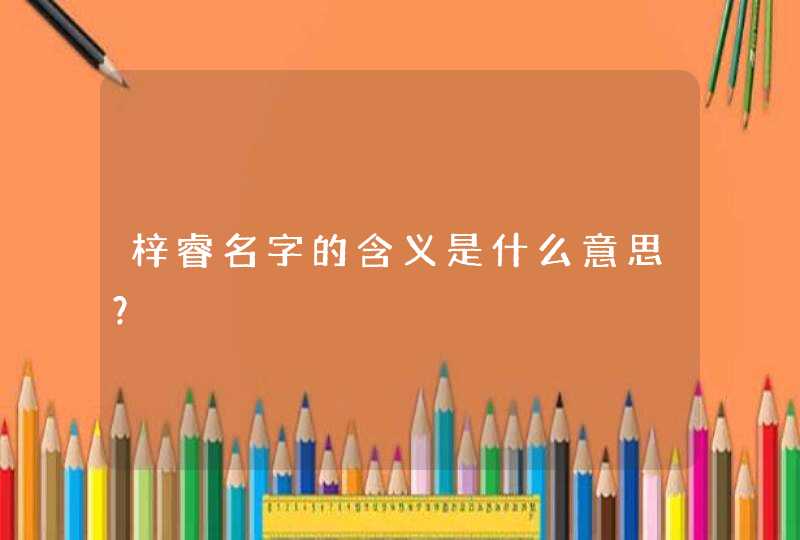 梓睿名字的含义是什么意思？,第1张