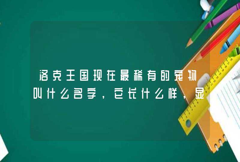 洛克王国现在最稀有的宠物叫什么名字，它长什么样，显示它的图片,第1张