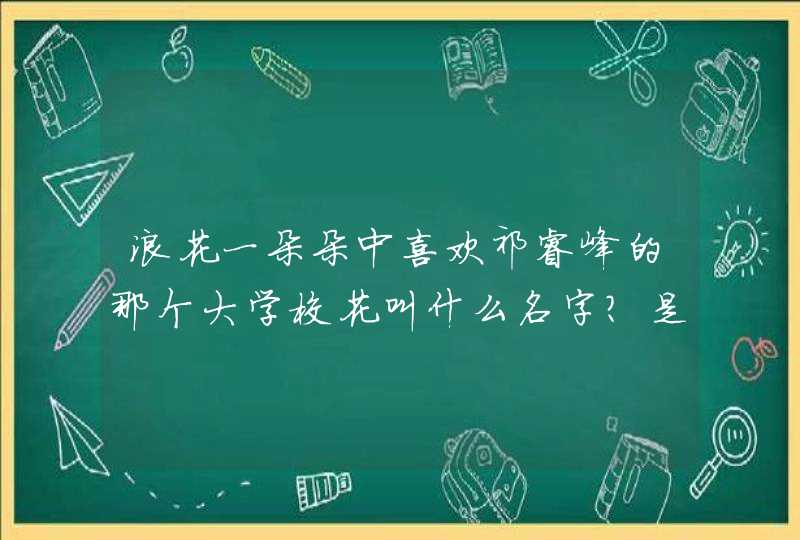 浪花一朵朵中喜欢祁睿峰的那个大学校花叫什么名字？是谁演的？,第1张