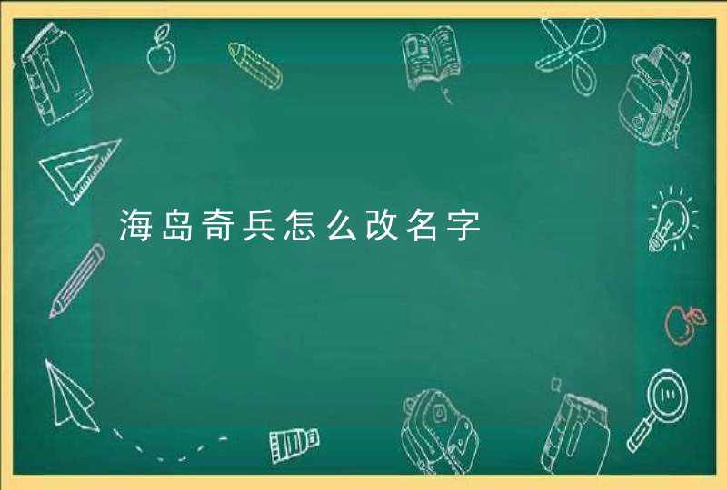 海岛奇兵怎么改名字,第1张