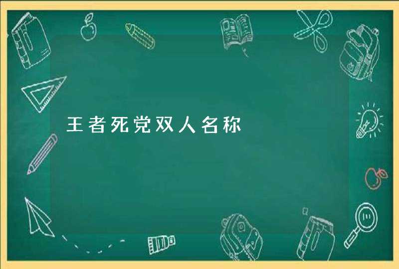 王者死党双人名称,第1张