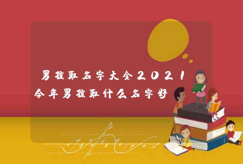 男孩取名字大全2021_今年男孩取什么名字好,第1张