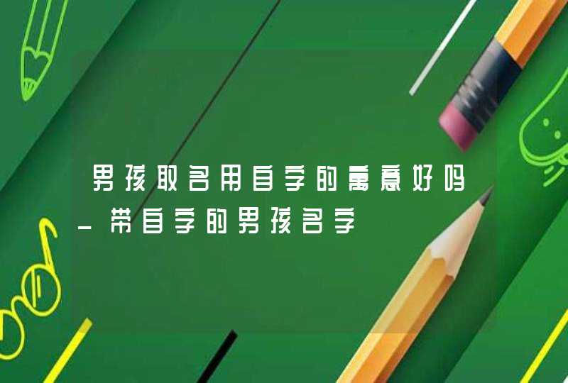 男孩取名用自字的寓意好吗_带自字的男孩名字,第1张