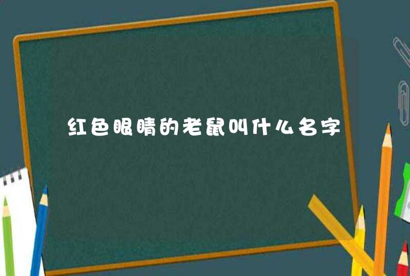 红色眼睛的老鼠叫什么名字,第1张