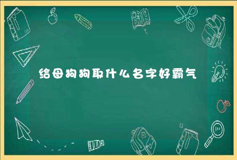 给母狗狗取什么名字好霸气,第1张