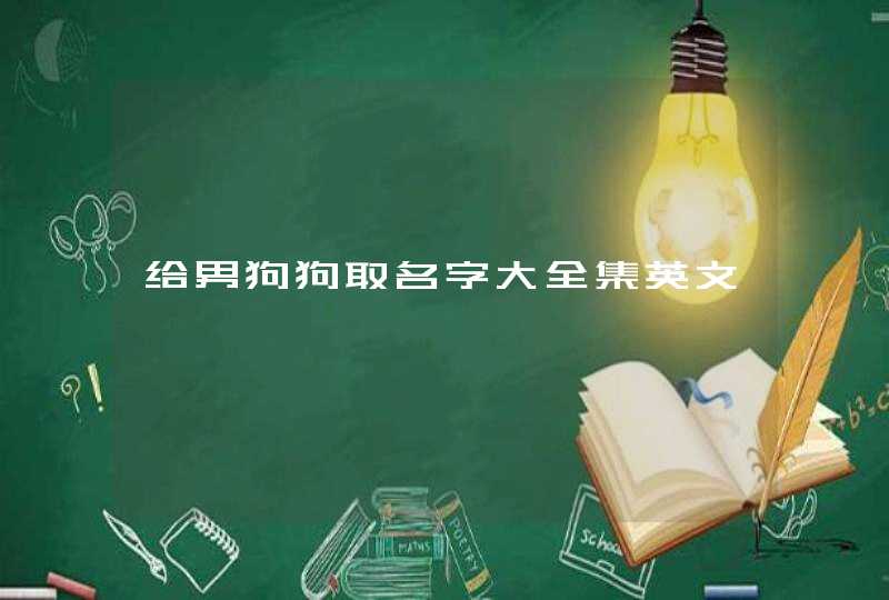 给男狗狗取名字大全集英文,第1张