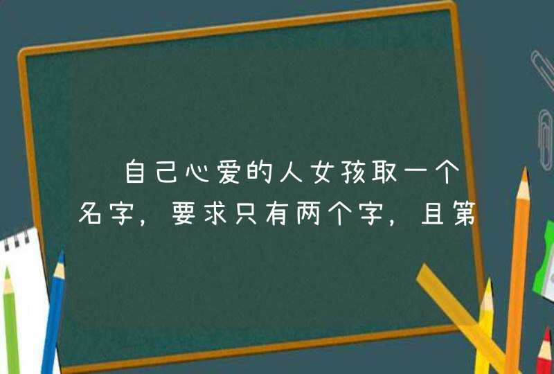 给自己心爱的人女孩取一个名字，要求只有两个字，且第一字是“阿”,第1张