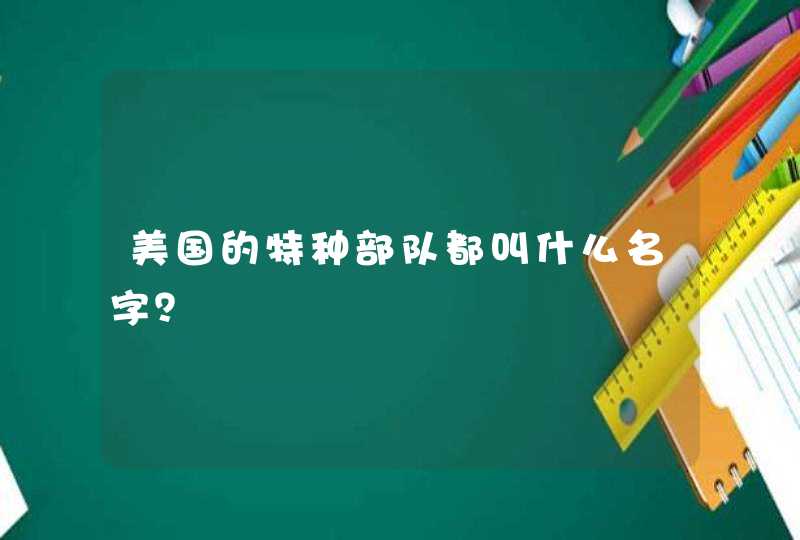 美国的特种部队都叫什么名字？,第1张