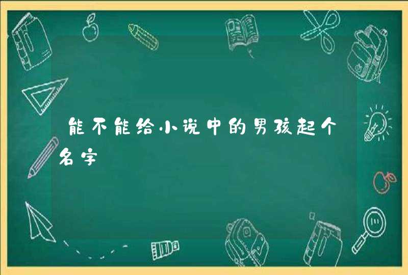 能不能给小说中的男孩起个名字,第1张