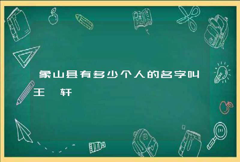 象山县有多少个人的名字叫王翌轩,第1张