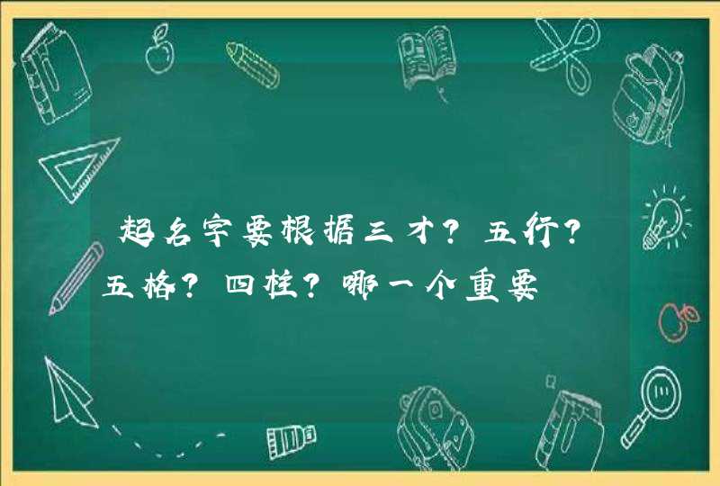 起名字要根据三才？五行？五格？四柱？哪一个重要,第1张