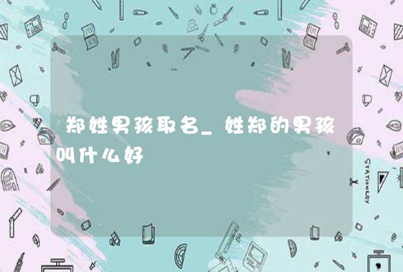 郑姓男孩取名_姓郑的男孩叫什么好,第1张