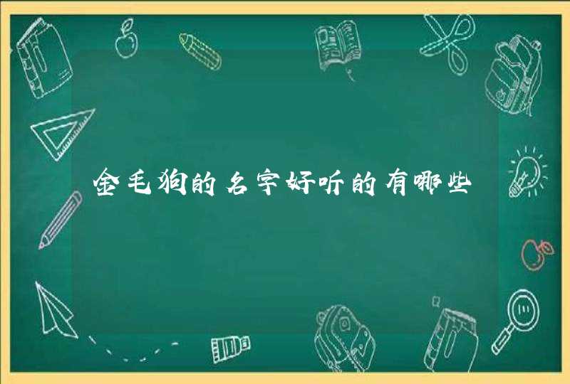 金毛狗的名字好听的有哪些,第1张