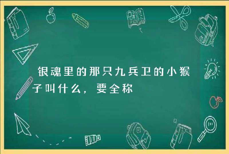 银魂里的那只九兵卫的小猴子叫什么，要全称,第1张