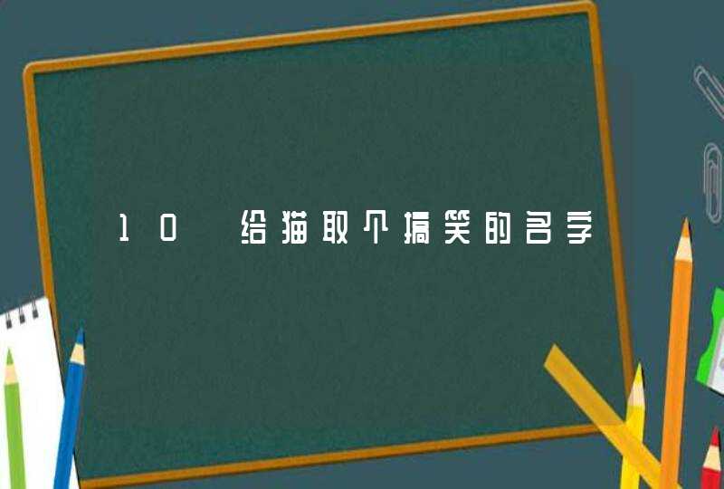 10 给猫取个搞笑的名字,第1张