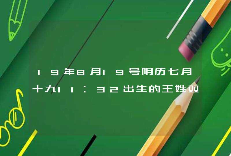 19年8月19号阴历七月十九11:32出生的王姓双胞胎女孩起名，起个成语或者比较有内涵点的名字谢谢？,第1张