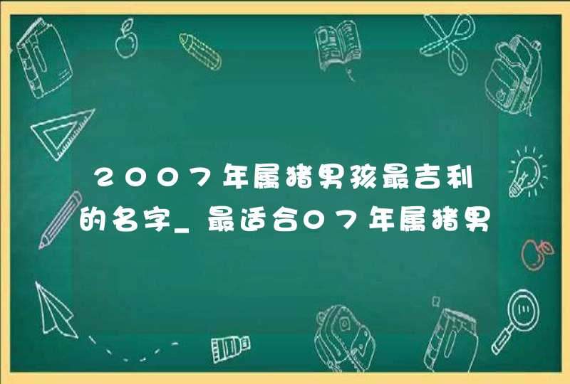 2007年属猪男孩最吉利的名字_最适合07年属猪男的名字,第1张