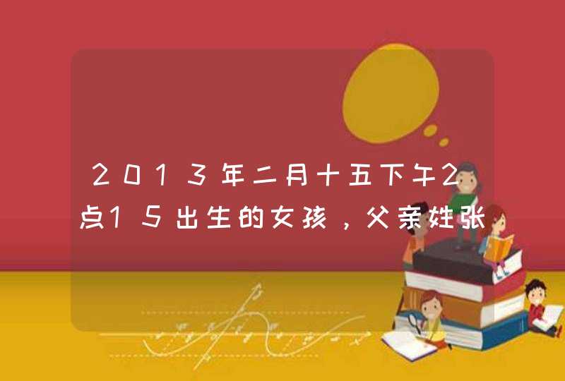 2013年二月十五下午2点15出生的女孩，父亲姓张，母亲姓尹，请问起什么名字,第1张