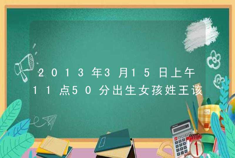 2013年3月15日上午11点50分出生女孩姓王该取什么名字,第1张