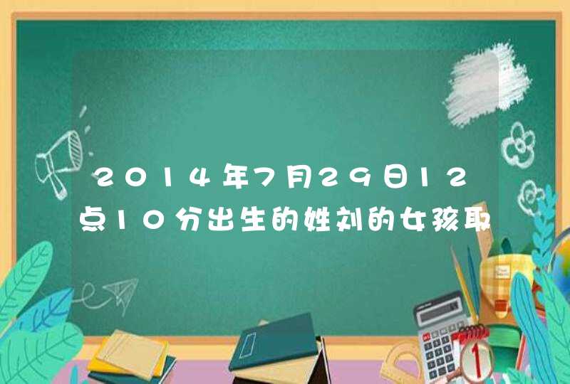 2014年7月29日12点10分出生的姓刘的女孩取刘雨什么好,第1张