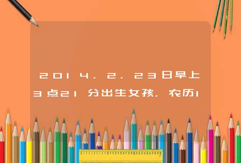 2014.2.23日早上3点21分出生女孩，农历1月24的，姓陈。该取什么名字好,第1张