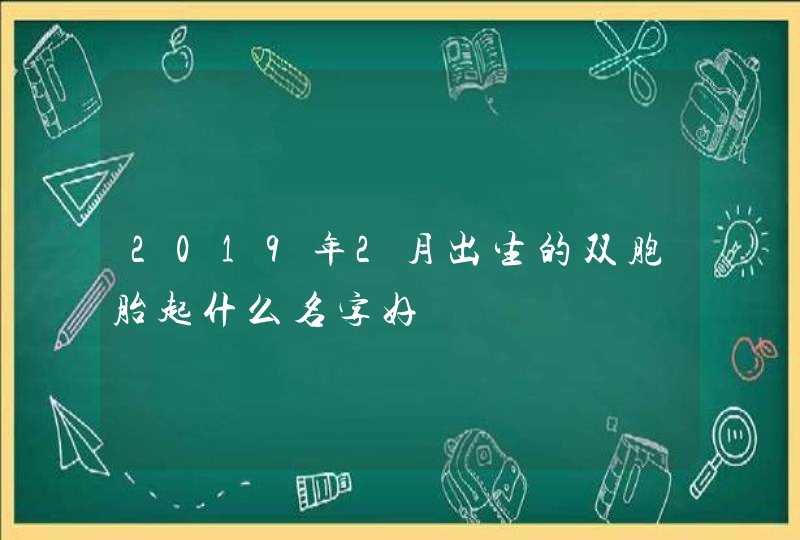 2019年2月出生的双胞胎起什么名字好,第1张