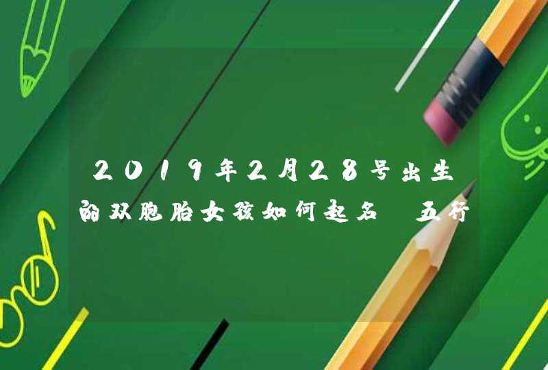 2019年2月28号出生的双胞胎女孩如何起名，五行属什么,第1张