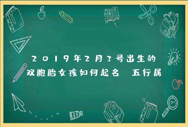 2019年2月3号出生的双胞胎女孩如何起名，五行属什么,第1张