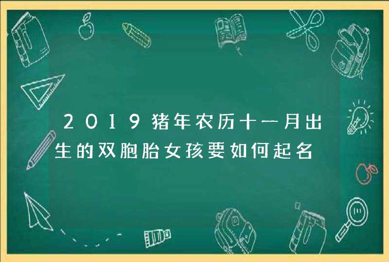2019猪年农历十一月出生的双胞胎女孩要如何起名,第1张